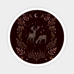 Deers in the Moonlight - Chocolate Brown Magnet